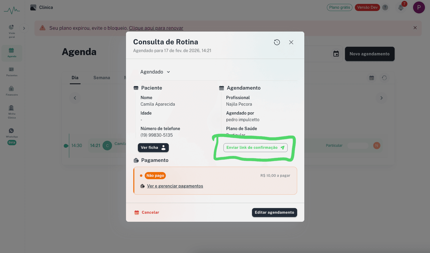 Capa do artigo: Envie link de confirmação de consulta pelo WhatsApp