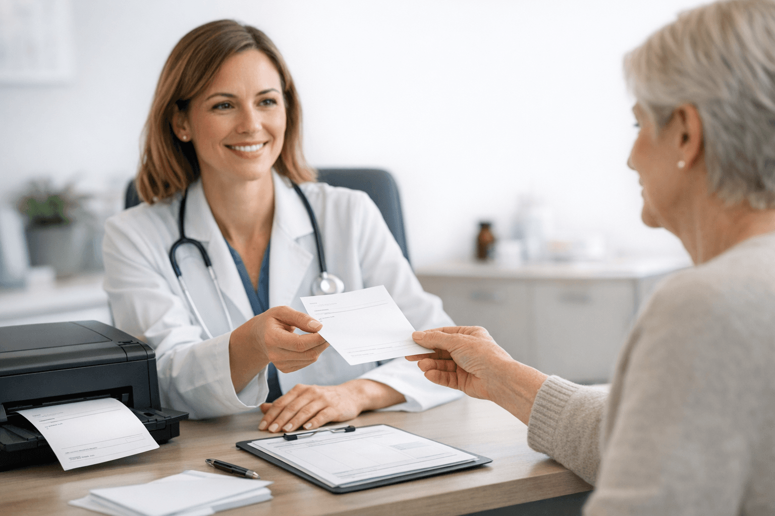 Capa: Impressão de receita médica: formato e papel