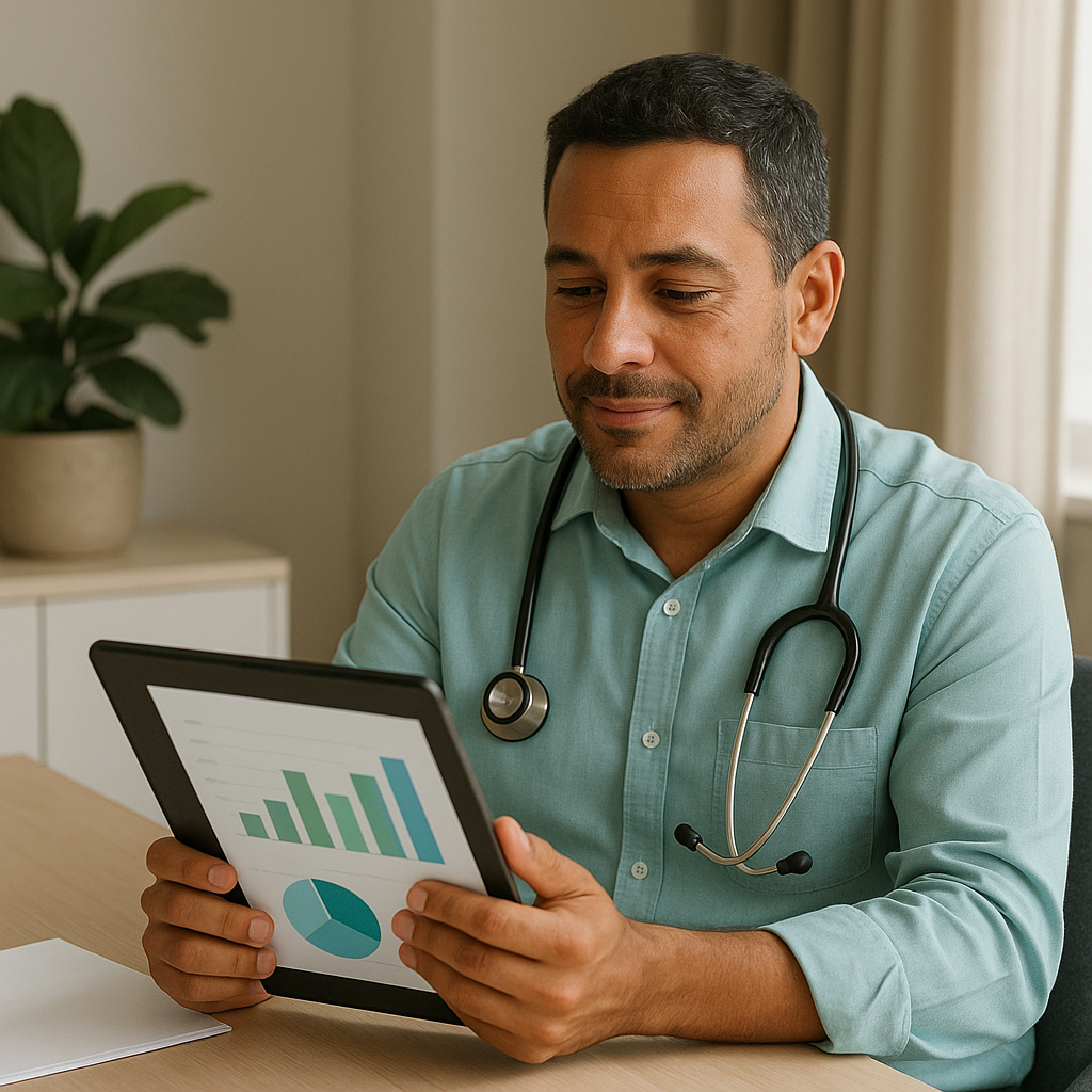 Dashboard de clínica exibindo taxa de retorno de pacientes reativados