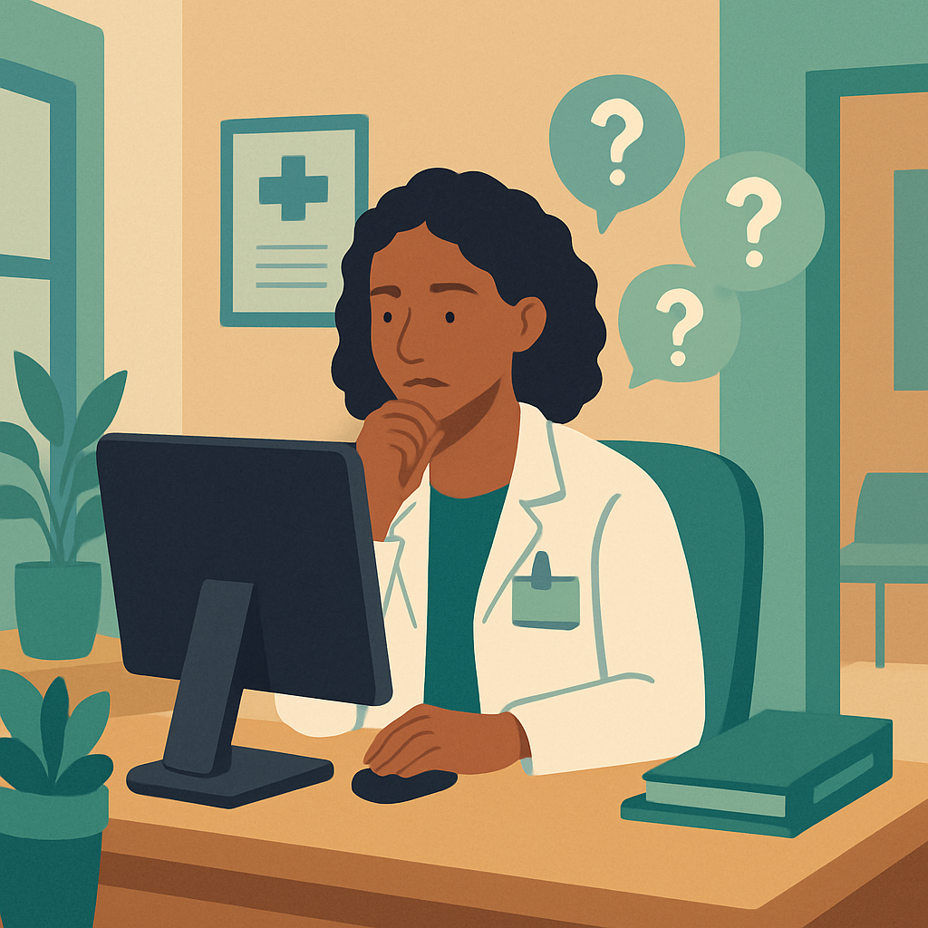 Médico analisando resultados de pesquisa de satisfação de pacientes em tablet com gráficos de NPS