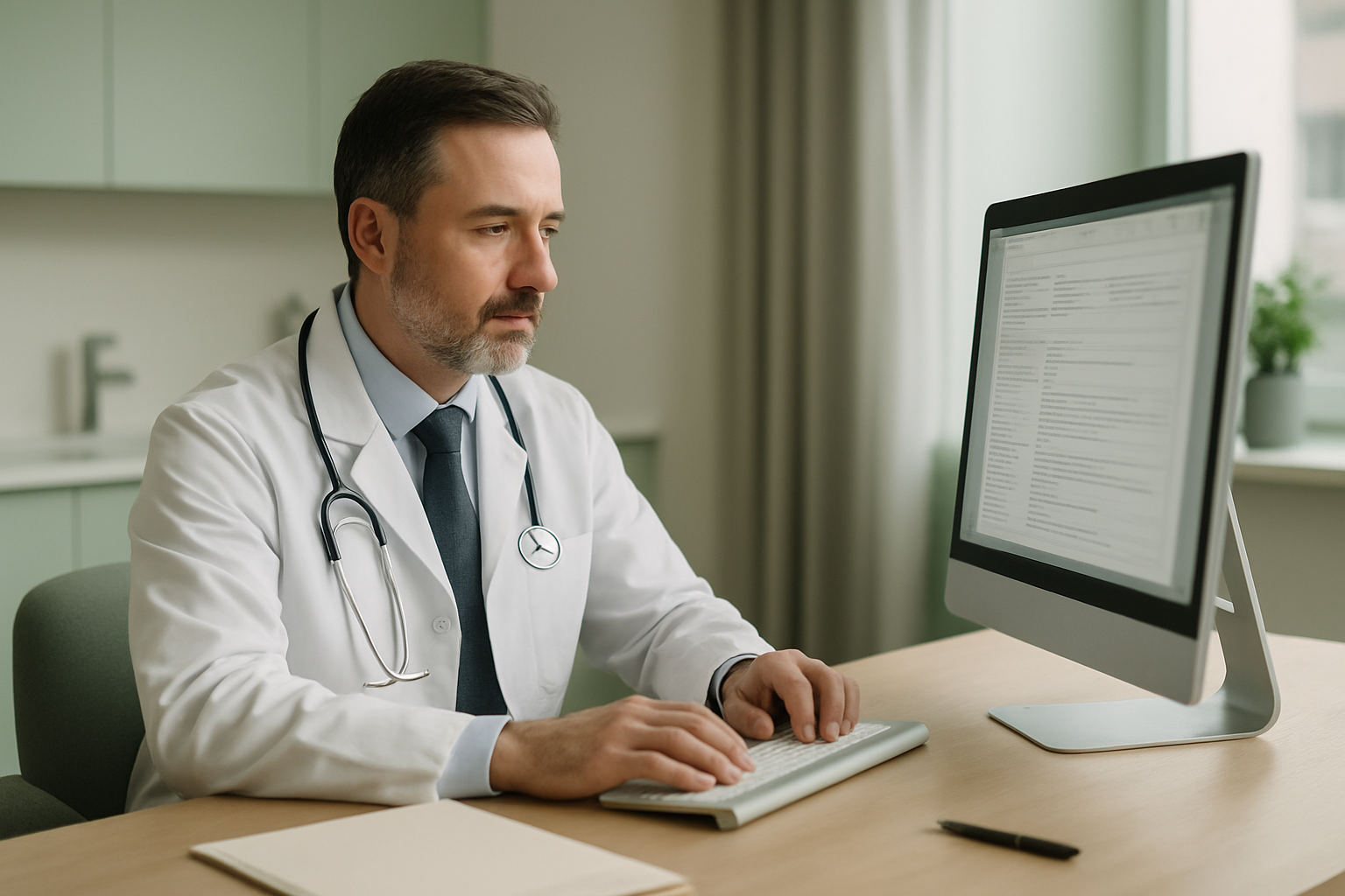 Médico assina prontuário eletrônico digitalmente com certificado ICP-Brasil no consultório